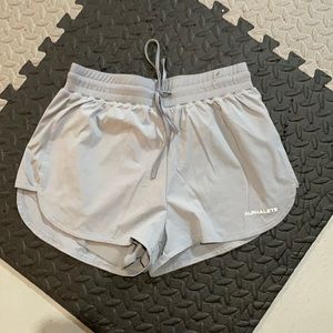 Alphalte size small grey shorts.